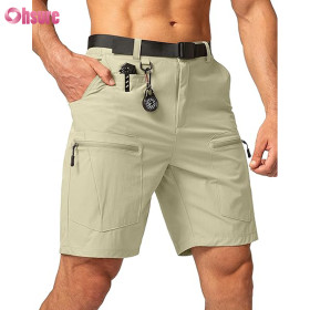 Custom Mens Cargo Shorts Manufacturer | Men's Hiking Cargo Shorts Stretch Quick Dry Outdoor Tactical Shorts for Men with Multi Pocket for Fishing Casual