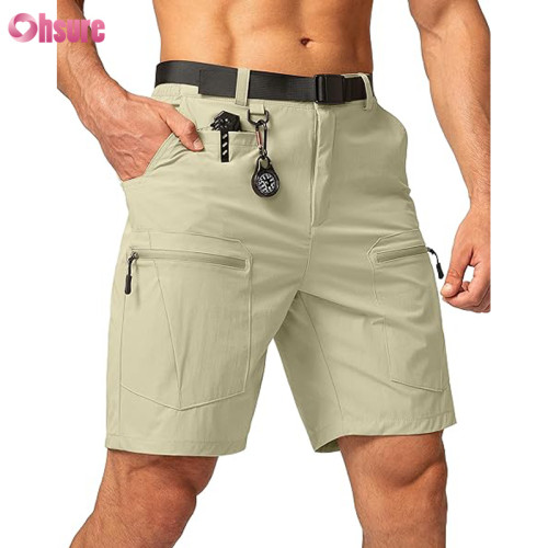 Custom Mens Cargo Shorts | Men's Hiking Cargo Shorts Stretch Quick Dry Outdoor Tactical Shorts for Men with Multi Pocket for Fishing Casual