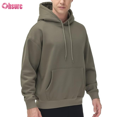 Custom Mens Oversized Hoodies | Men's Fleece Pullover Hoodie Loose Fit Ultra Soft Hooded Sweatshirt With Pockets Mens Sports Hoodie OEM Supplier