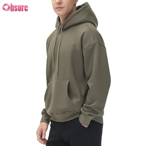 Custom Mens Oversized Hoodies | Men's Fleece Pullover Hoodie Loose Fit Ultra Soft Hooded Sweatshirt With Pockets Mens Sports Hoodie OEM Supplier