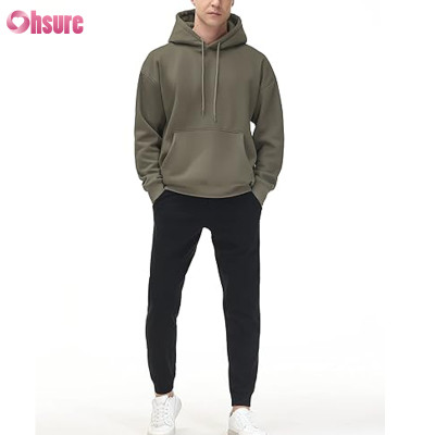 Custom Mens Oversized Hoodies Manufacturer | Men's Fleece Pullover Hoodie Loose Fit Ultra Soft Hooded Sweatshirt With Pockets Mens Sports Hoodie OEM Supplier