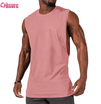 Custom Mens Cut Off Tank Top Manufacturer | Mens Workout Tank Tops Muscle Cut Off Shirts Sleeveless Bodybuilding Gym Tank Top Cotton Singlet OEM Supplier