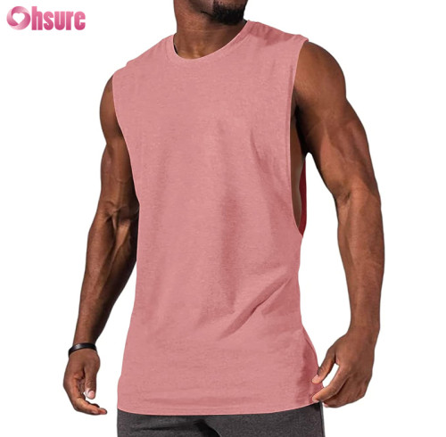 Custom Mens Cut Off Tank Top | Mens Workout Tank Tops Muscle Cut Off Shirts Sleeveless Bodybuilding Gym Tank Top Cotton Singlet OEM Supplier