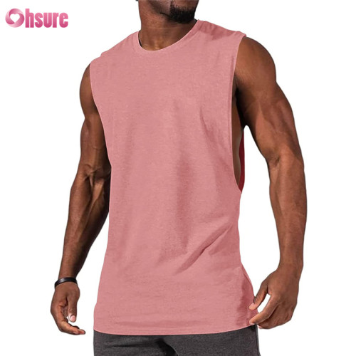 Custom Mens Cut Off Tank Top | Mens Workout Tank Tops Muscle Cut Off Shirts Sleeveless Bodybuilding Gym Tank Top Cotton Singlet OEM Supplier