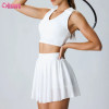 Custom Sports Skirt Manufacturer |  OEM White A-Line Tennis Dress Ssts