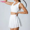 Custom Sports Skirt Manufacturer |  OEM White A-Line Tennis Dress Ssts