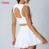 Custom Sports Skirt Manufacturer |  OEM White A-Line Tennis Dress Ssts