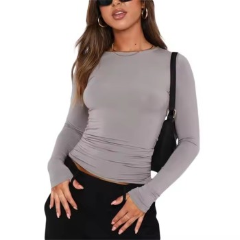 Custom Breathable Casual T-shirt Manufacturer | Custom Tight-fitting Solid Color T-shirt