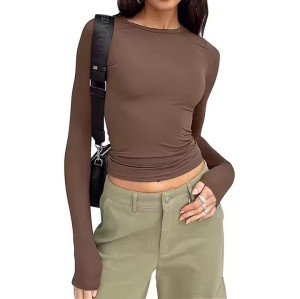 Custom Breathable Casual T-shirt Manufacturer | Custom Tight-fitting Solid Color T-shirt