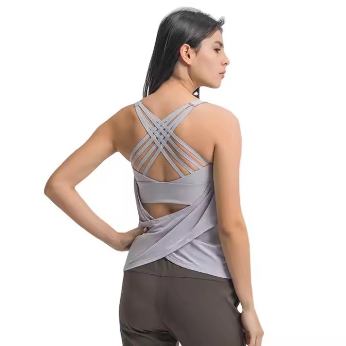 Custom Women's Design Knitted Tank Top Manufacturer | Women's Loose Fit Summer Cotton Spandex Crew Neck Sports Tank Top Light Weight Training Cut Off OEM Supplier