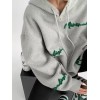 Custom Pattern Oversized Sweatshirt Manufacturer | Women's Embroidered Letter Print Sweatshirt