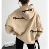 Custom Pattern Oversized Sweatshirt Manufacturer | Women's Embroidered Letter Print Sweatshirt
