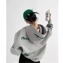 Custom Pattern Oversized Sweatshirt Manufacturer | Women's Embroidered Letter Print Sweatshirt