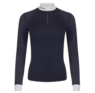 Custom Long-sleeved Fashionable Equestrian Riding Performance Clothing Manufacturer | Durable Women's Apparel Display Shirt