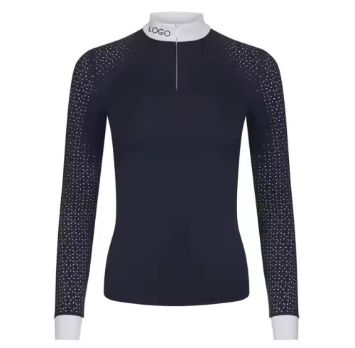 Custom Long-sleeved Equestrian Manufacturer | Durable Women's Apparel Display Shirt