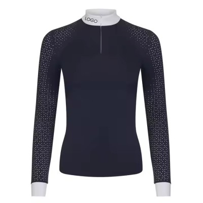Custom Long-sleeved Equestrian Manufacturer | Durable Women's Apparel Display Shirt