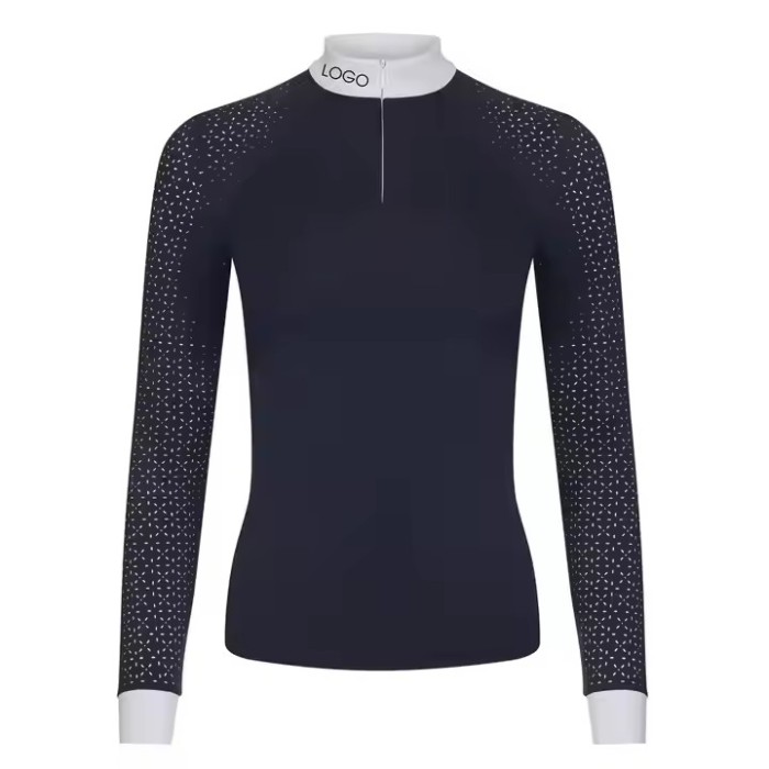 Custom Long-sleeved Fashionable Equestrian Riding Performance Clothing Manufacturer | Durable Women's Apparel Display Shirt