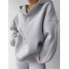 Custom Womens Oversized V-neck Hoodie Manufacturer | High Quality Casual Drop Shoulder Pullover Hoodie
