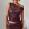Custom Women's Streetwear Top Y2k Manufacturer | PU Leather Tight Vest