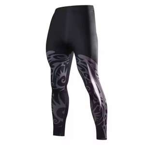 Custom High quality Men's Buttocks Lifting Fitness Leggings Elastic Waistband Manufacturer | Printed Sports Elastic Pants For Gym Workout
