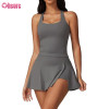 Custom 2 Piece Tennis Dresses Manufacturer | Racerback Workout Crop Tank Top Outfits