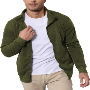 Custom Men's Sweatshirt with Zip Hoodie Sweat Jacket Without Hood Long Sleeve Manufacturer | Hoodie with Pockets for Men M-3XL