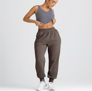 Custom Womens High Waisted Baggy Sweatpants Manufacturer | Fall Jogger Pants Y2k Trendy Lounge Trousers with Pockets OEM Factory