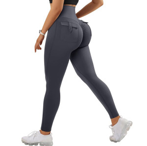 Custom High Waist Sports Leggings Manufacturer | Scrunch Booty Gym Leggings with Pockets OEM Factory