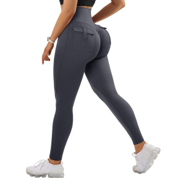 Custom High Waist Sports Leggings Manufacturer | Scrunch Booty Gym Leggings with Pockets OEM Factory