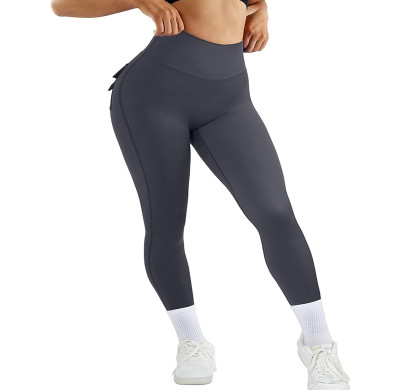 Custom High Waist Sports Leggings Women's Long Opaque Push Up Sports Trousers Manufacturer | Scrunch Booty Gym Leggings with Pockets OEM Factory