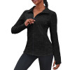 Custom Women's Running Jacket Slim Manufacturer | Sweat Jacket with Pocket for Yoga Fitness Lightweight Breathable Full Zip Running Jackets Activewear