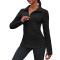 Custom Women's Running Jacket Slim Manufacturer | Sweat Jacket with Pocket for Yoga Fitness Lightweight Breathable Full Zip Running Jackets Activewear
