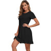 Custom Women's Button Up Dress Manufacturer | Nightshirts Short Sleeve Ladies Nightwear OEM Supplier