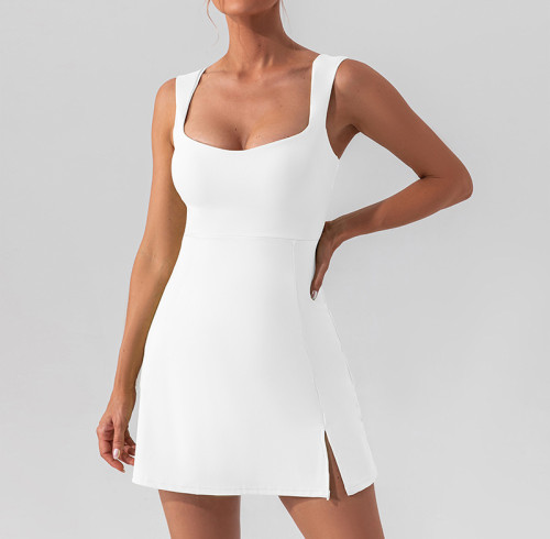 Custom Best-selling Womens Golf Shirt Manufacturer | Dress with Integrated Bra and Shorts A-line Golf Dresses