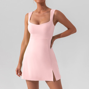 Custom Best-selling Womens Golf Shirt Manufacturer | Dress with Integrated Bra and Shorts A-line Golf Dresses