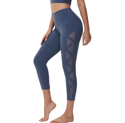 Custom Women's Mesh Leggings Manufacturer | Non See-Through Capri High Waisted Leggings Supplier
