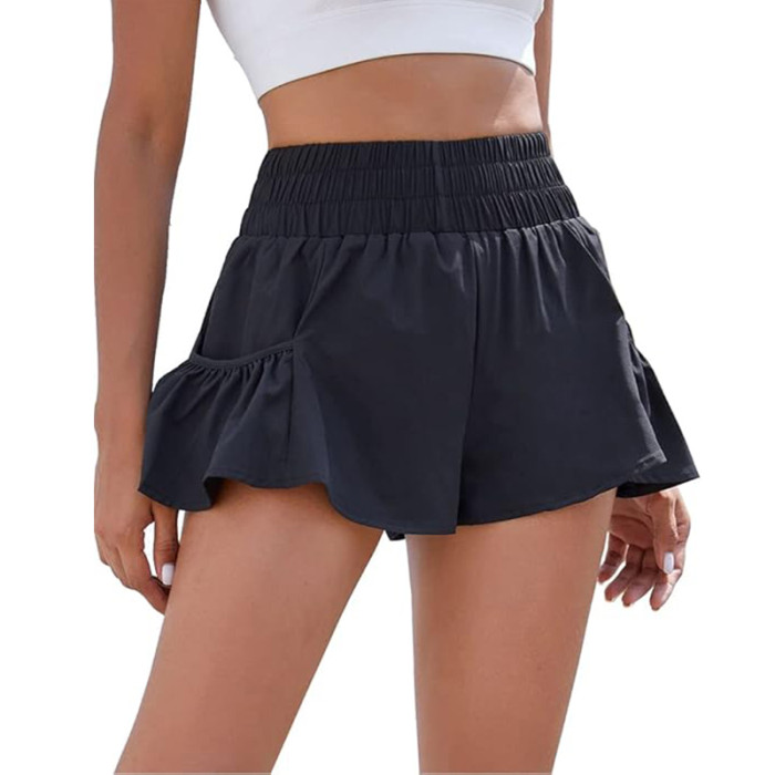 Custom Womens High Waisted Shorts Manufacturer | Athletic Running Shorts Workout Gym Quick Dry Flowy Shorts with Pockets