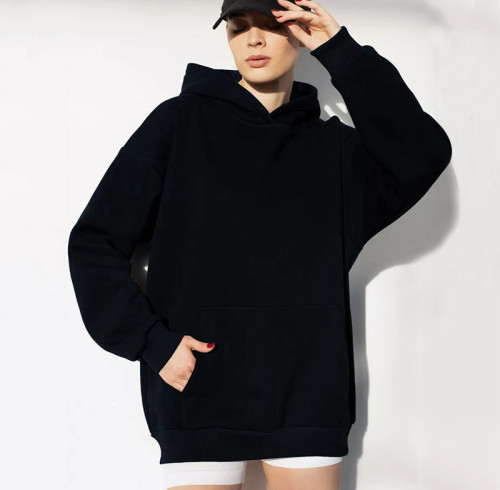 Custom Women's Oversized Hoodies Manufacturer | Fleece Hooded Sweatshirts Casual Long Sleeve Pullover Loose Lightweight Fall Clothes