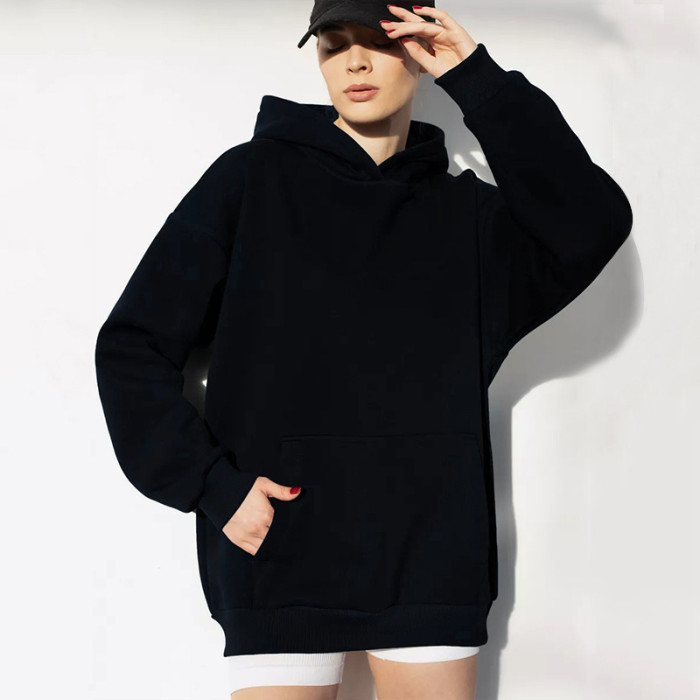 Custom Women's Oversized Hoodies Manufacturer | Fleece Hooded Sweatshirts Casual Long Sleeve Pullover Loose Lightweight Fall Clothes