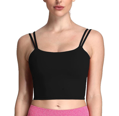 Custom Women's Workout Sports Bra Manufacturer | Fitness Padded Backless Yoga Crop Tank Top Twist Back OEM Supplier