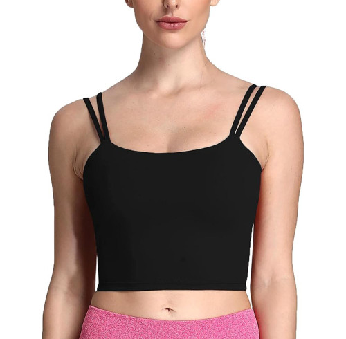 Custom Women's Workout Sports Bra Manufacturer | Fitness Padded Backless Yoga Crop Tank Top Twist Back OEM Supplier