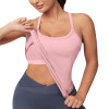 Custom Workout Tank Tops Manufacturer | Sleeveless Gym Tops Seamless Racerback Athletic Yoga Shirts