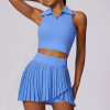 Custom Women Golf Wear Manufacturer | Summer Sports Skirts Set Golf Yoga Crop Top Ladies Outdoor Fitness Clothes