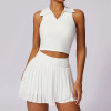 Custom Women Golf Wear Manufacturer | Summer Sports Skirts Set Golf Yoga Crop Top Ladies Outdoor Fitness Clothes