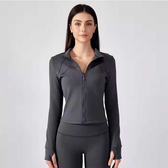 Custom Workout Yoga Sportswear Manufacturer | Running Coat Fall Workout Jackets Supplier