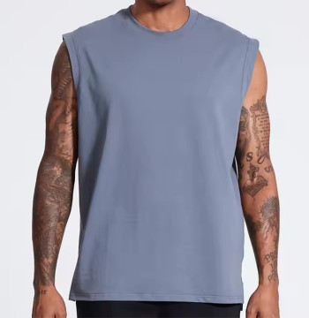 Custom Mens Tank Top Manufacturer | Running Vest Custom Logo Gym Fitness Tank Top High Elastic Blank Training Outdoor Vest OEM Supplier