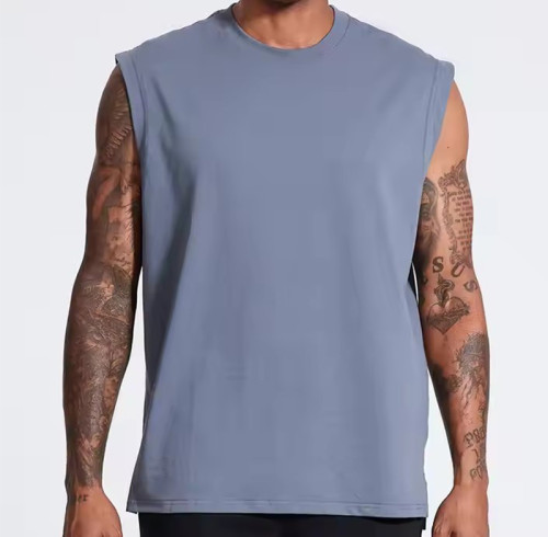 Custom Mens Tank Top Manufacturer | Running Vest Custom Logo Gym Fitness Tank Top High Elastic Blank Training Outdoor Vest OEM Supplier