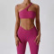 Custom One Shoulder Yoga Sports Bra Manufacturer | Workout Crop Tops Sexy Sports Bra Gym Fitness Bra OEM Factory