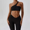 Custom One Shoulder Yoga Sports Bra Manufacturer | Workout Crop Tops Sexy Sports Bra Gym Fitness Bra OEM Factory