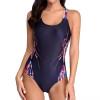 Custom Womens One Piece Swimsuit Manufacturer | Sexy Prints Backless Cross Racing Swimsuit One Piece Beach Wear Women Sports Swimwear